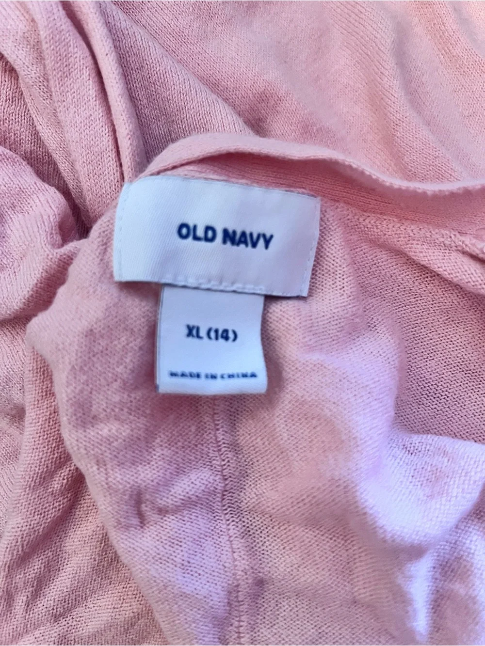 Light Pink Open-Front Lightweight Cardigan